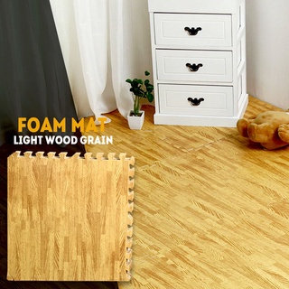 Alfombrilla de imitación de madera para suelo, dormitorio, 30 x 30 cm, Color claro, suave, para niños