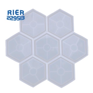 8 moldes hexagonales de silicona para posavasos, moldes de resina de silicona, moldes epoxi para fundición con resina, hormigón, cemento