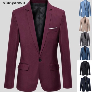 [xiaoyanwu] hombres de negocios blazer formal abrigo de manga larga solapa slim se adapta a un traje buttom [xiaoyanwu]