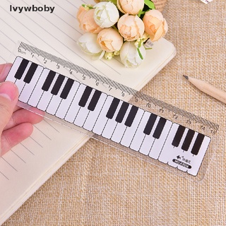 Regla creativa De Teclado De Piano De 15cm 6 en 6 en 15cm/bolígrafo Musical/negro y blanco/Plástico Xcv