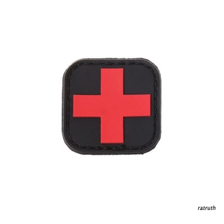 Abrazadera táctica De primeros auxilios al aire libre De caza médica/personanel Emblema roja Cruz pegatina mágica parche PVC accesorios De modificación