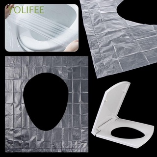 YOLIFEE 50pcs Water Proof Toilet Seat Go Out Toilet Cover One Time Travel Goods Single Piece Travel Stickers Antibacterial Toilet