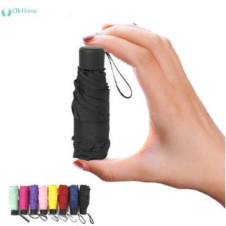[Cr] Mini paraguas de bolsillo compacto plegable para viaje Super ligero portátil pequeño