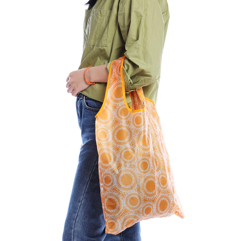 Multi colores reciclables bolsa de compras de comestibles 38x58cm