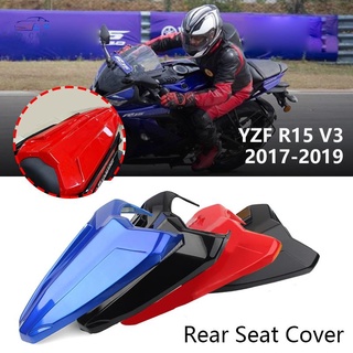 cubierta del asiento trasero de la motocicleta de la cola carenado del asiento trasero del asiento trasero para yamaha yzf r15 v3 2017-2019 (brillo negro) (1)