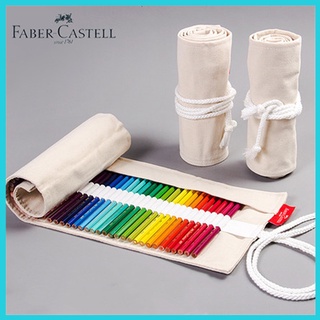 Faber Castell estuche para lápices rollo 50/64 ranuras de calidad de lona titular de lápiz envoltura de dibujo bolsa de lápiz rodillo portátil grande almacenamiento multifucción (1)