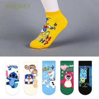 Xihoney lindos calcetines casuales De Mickey Minnie Stitch Donald/calcetines suaves De dibujos animados Kawaii para mujer