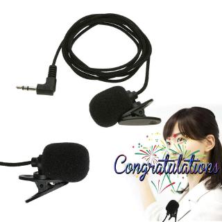 ♥ Con Mini Micrófono De Condensador Lavalier Portátil De 3,5 Mm Con Cable