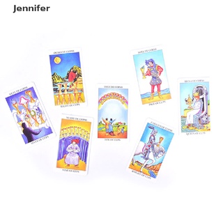 [Jennifer] Versión En Español Inglés Jinete Esperar Tarot deck Adivinación Destino Cartas De Juego . (6)