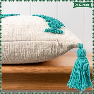 fundas de almohada boho para almohada, borlas, para sofá, para casa, granja (3)