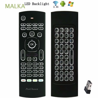 Malka TV Box USB Receptor inalámbrico Inteligente Retroiluminado LED 2.4G Teclado Air Mouse