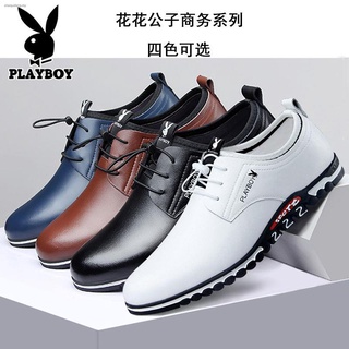 Playboy hombres s zapatos de verano transpirable interior aumento zapatos de los hombres s casual zapatos de cuero blanco zapatos de los hombres s zapatos de moda