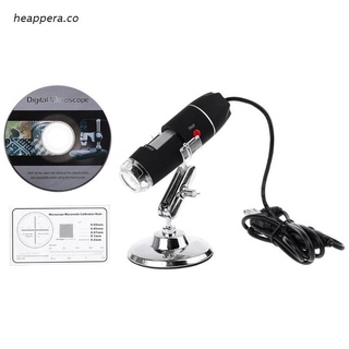 hea 1600x cámara 8led otg endoscopio usb digital microscopio aumento con soporte
