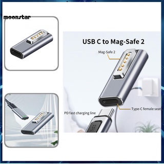 MS 5A Adaptador Cargador PD USB C Hembra A Mag-Safe 2 Macho Convertidor Fino Mano De Obra