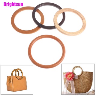 [Brightsun] bolsa de madera asa para bolso hecho a mano Totes Diy bolsa accesorios piezas percha (1)