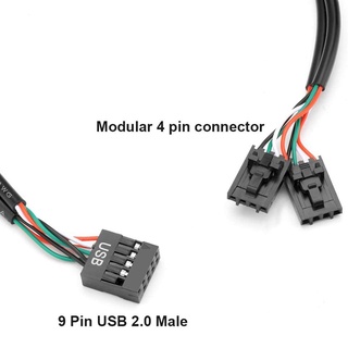 Expansión del puerto a divisor de tarjeta de expansión de puerto USB de 4X9 pines (6)