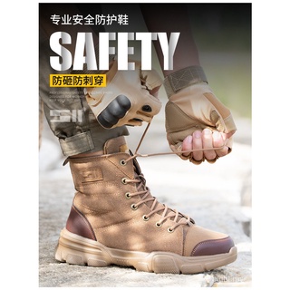 S MALL zapatos de seguridad de alta calidad de microfibra zapatos de cuero de los hombres de alta parte superior del trabajo zapatos de protección TFZv (8)