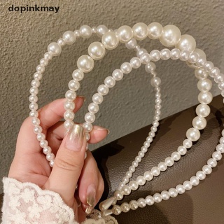 HOOPS dopinkmay lujo perla diadema mujeres arco aros niñas accesorios para el cabello co