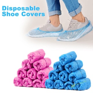 100 pzs fundas impermeables de plástico desechables para zapatos de lluvia/cubiertas para botas (3)