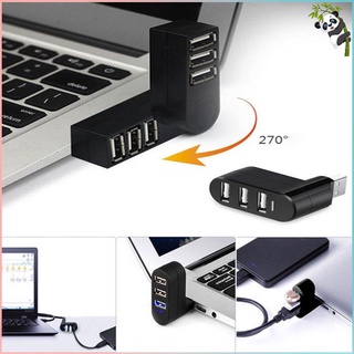 Mini adaptador divisor giratorio USB 3.0 de 3 puertos para PC/Laptop/Notebook/Mac