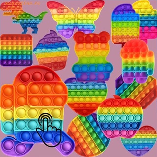 Brighthome Pop It nuevo juego de arco iris entre nosotros caliente Push burbuja Fidget juguetes dedo suave juguete conjunto de niños