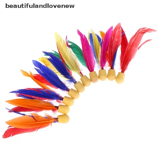 [beautifulandlovenew] 10pcs bola de bádminton al aire libre niños goma volante pluma volante (7)