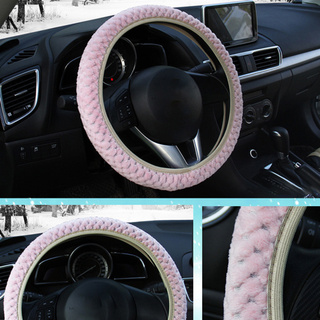 <caracc> soporte universal de felpa suave para volante de invierno antideslizante para volante de coche (5)
