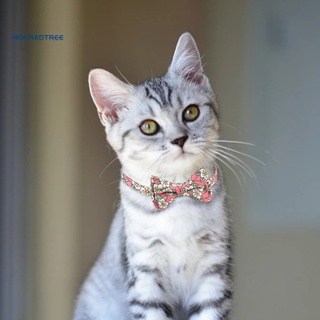collar para gatos, diseño de moño, ajustable para la piel, para mascotas, gatito, con campana para suministros para mascotas