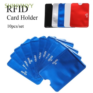SHINYINYY 10PCS New RFID Blocker Bank Blocking Sleeve Card Holder Anti-theft Fashion Safety Protection Credit Cards Protect Case Cover/Multicolor