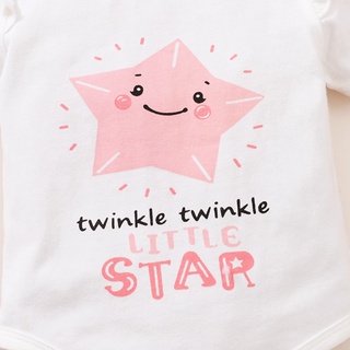 pijama bebé recién nacido niñas lindo rosa estrella deisgn mono de manga corta + pantalones cortos (5)