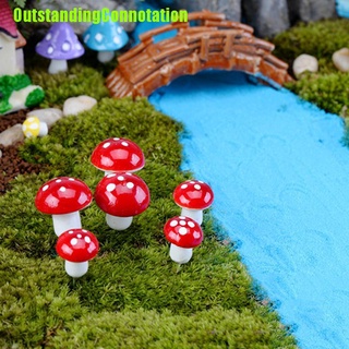 Outstandingconnotation Mini colorido jardín de setas adorno miniatura macetas hadas DIY casa de muñecas
