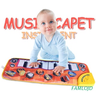 famlojd teclado musical alfombra de juego bebé niños tocar piano música alfombra alfombra juguetes
