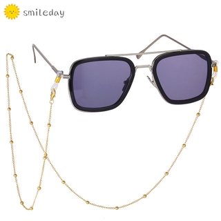 Cadena de perlas de oro de cristal Chic Unisex moda elegante de Metal gafas de sol cuerdas serpiente cadena para gafas máscara cadena joyería (no incluye gafas)