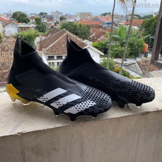 Kasut Bola Sepak Adidas Predator Mutator 20 + Negro Blanco Oro FG Fútbol Al Aire Libre Zapatos De Los Hombres Botas Unisex Cleats Envío Gratis