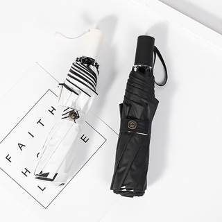 Avión de papel plegable lluvia y sol de doble propósito femenino protector solar UV paraguas de tres pliegues paraguas, negro (7)