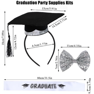 Douaoxun 2021 Graduation Party Supplies Set Include Glittered Graduation Headban Graduate CO