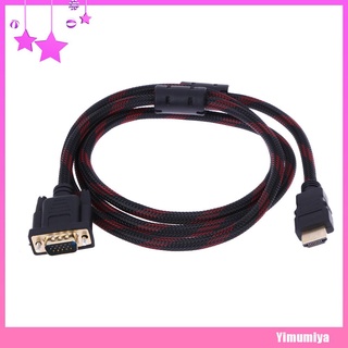 (Yimumiya) Full HD HDMI macho a conector VGA de 15 pines Cable convertidor con Cable USB de Audio para HDTV (7)