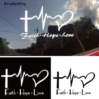 erudenthg faith hope love vinilo coche pegatina de dibujos animados jesús cristiano religiou símbolo de la biblia *venta caliente