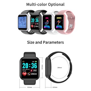 Y68 Bluetooth recargable reloj inteligente reloj calorías frecuencia cardíaca sueño Monitor (9)