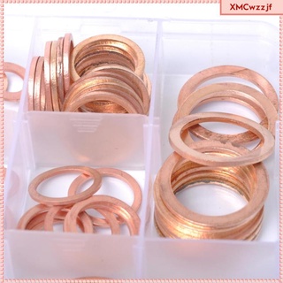150Pcs 13 Size Assorted Solid Copper Crush Washers Seal Flat Oil Brake Rings (1)