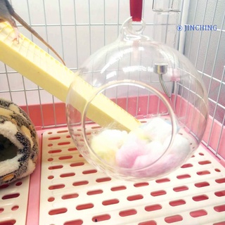 [Jinching] pequeña mascota hámster de verano de vidrio de refrigeración de la casa de la cama colgante jaula nido caja caso (7)