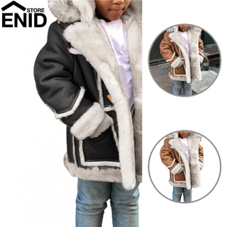 Enidstore - abrigo de invierno para niños, diseño de Patchwork, botones para ropa diaria