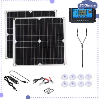 Kit De Panel Solar 300W 18V Monocristalino Mantenimiento + Cable Para RV Barco Hogar