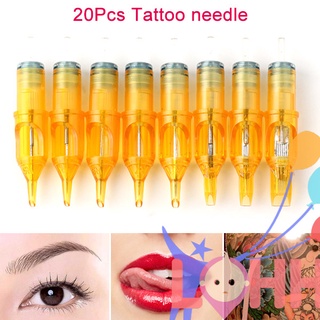 Lohhe 20 pzas maquina De tatuaje Esterilizada Para tatuajes/cejas/labios/ Permanentes/Cartuchos De Tinta