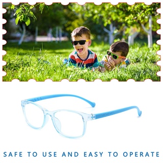 lentes de sol coloridos para niños con forma de cartón/diseño de marco/luz azul/sílice (6)