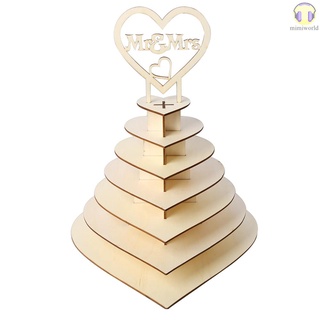 [miwo] Estante De madera en forma De corazón 3d con 7 niveles Para decoración del hogar/fiesta/boda