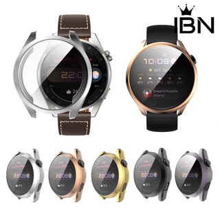 ibn funda protectora galvanizada antiarañazos tpu smart watch parachoques shell protector cubierta para huawei watch 3