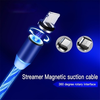 Brillo Led iluminación magnética tipo C Usb magnético Micro Usb Cable de carga (2)