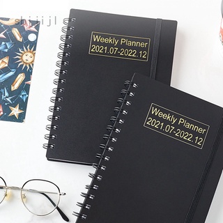 Inglés diario semanal planificador mensual Agenda cuaderno de bocetos objetivos Habit horarios 2021 2022 bloc de notas suministros escolares shijijl