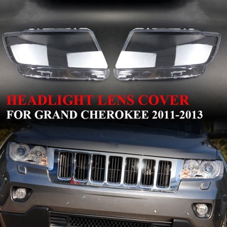 2 piezas de la lente del faro del coche cubierta transparente de la lámpara de la cabeza de la cáscara para Jeep Grand Cherokee 2011 2012 2013 izquierda y derecha